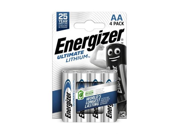 AA Lithiumbatteri 1.5V ENERGIZER Ultimate 4 stk / blister -40°C
