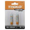 AAA lithiumbatteri R03 1,5V/1200mAh TINKO 2 stk