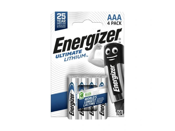 AAA Lithium Batteri 1.5V R03 ENERGIZER Ultimate 4stk/blister -40°C