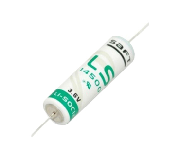 LS 14500 3,6V/2600mAh CNA SAFT Litiumbatteri med aksiale ledningsudgange