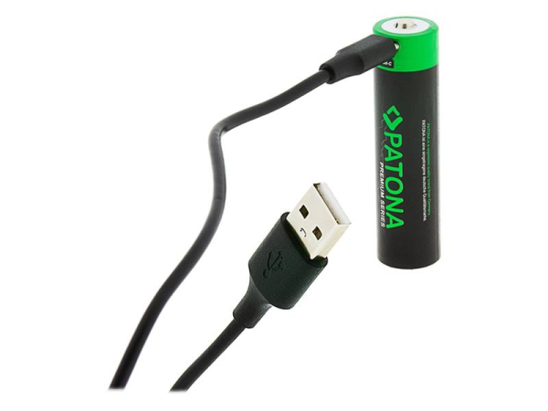 18650 Genopladeligt Batteri 3300mAh Li-Ion 3,7V USB-C Premium PATONA PT6525