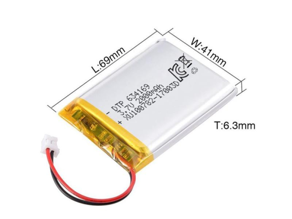 LiPo-celle 3,7V 2000mAh type 634169