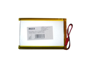 Genopladeligt LiPo batteri 3.7V/8000mAh 126090 Hadex