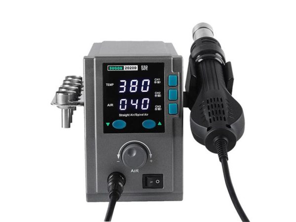 Loddestation SUGON 2020D med varmluft, 700 W, temperatur 100-500°C