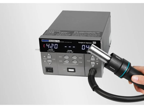 Loddekolbe SUGON 8620DX Pro Hot Air med præcis luftstrømskontrol og 1300 W effekt