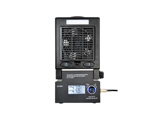 Loddestation TIPA ZD-8951 3i1 Combo med LED-lys og røgudsugning