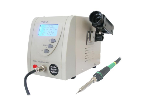 Loddestation ZD-916 TIPA, blyfri, LCD-skærm, 60W, 230V