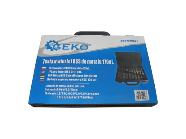 Metalsæt med bor GEKO G38220 170 stk