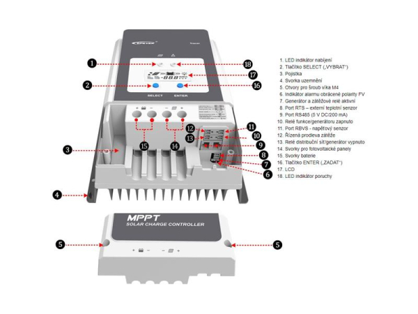Solar controller MPPT EPever 150VDC/100A 10415AN - 12/24/48V