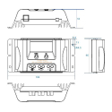 MPPT solcellekontroller 10A 12V Lumiax MT1050EU for blysyrebatterier, PV-paneler op til 130W