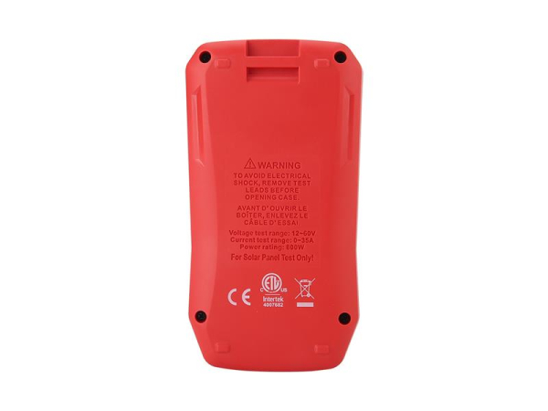 MPPT solmåler UT673PV UNI-T for solpaneler, 5 W til 800 W, 12 V til 60 V