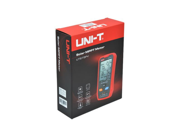 MPPT solmåler UT673PV UNI-T for solpaneler, 5 W til 800 W, 12 V til 60 V