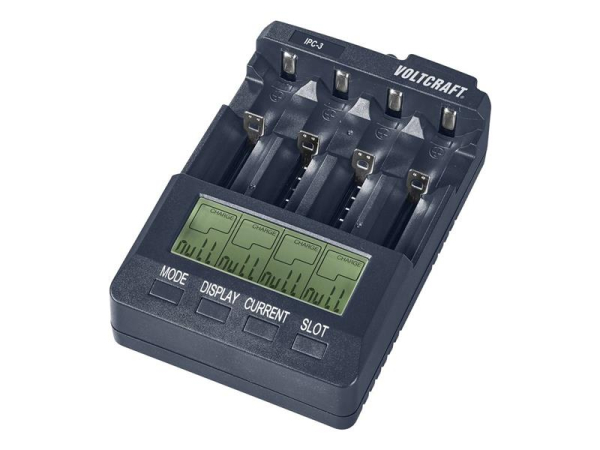 Batterioplader IPC-3 til NiCd, NiMH og Li-Ion, 20000 mAh, 4 slots - VOLTCRAFT
