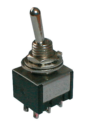 Vippekontakt TIPA 2-pol/6-pin ON-ON