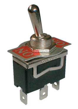 Afbryderkontakt ON-ON 2pol./3pin 250V/10A TIPA