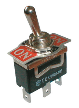 TIPA vippekontakt 3-pol/3-pin ON-OFF-ON 250V/10A