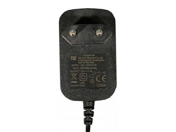 12V 1200mA strømadapter TUE 5,5x2,1mm med 1,5 m kabel