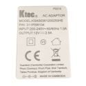 12V 2500mA Strømforsyning Ktec KSAS0361200250HE 5.5x2.5mm