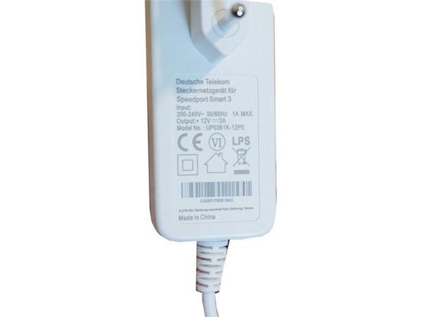 Strømforsyning Deutsche Telekom 12V 3000mA UP0361K-12PE (5,5x2,5mm)