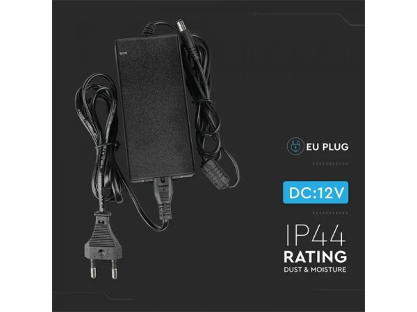 12V 3500mA strømforsyning til LED V-TAC VT-23043, plast, 42W, kortslutningsbeskyttelse