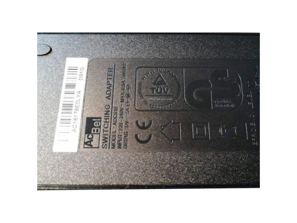 ACbel ADC018 strømadapter 12V 5000mA 5,5x2,1mm