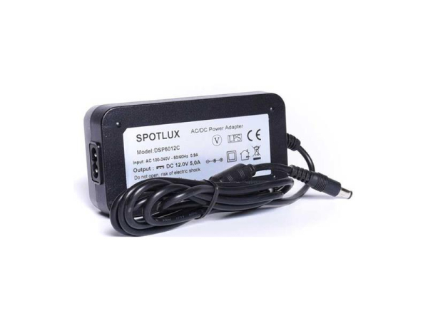 12V 5000mA ITE Spotlux DSP-6012C strømadapter (5,5x2,5mm)