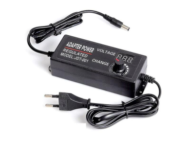 Strømforsyning 3-12V 5A justerbar HADEX HLF-001, med potentiometer og LED display