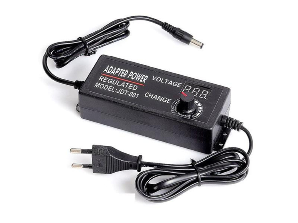 Strømforsyning 3-12V 5A justerbar HADEX HLF-001, med potentiometer og LED display