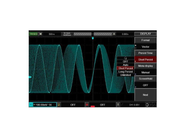 Oscilloskop UTD2052CL+ 50MHz 500MS/s med 2 kanaler fra UNI-T