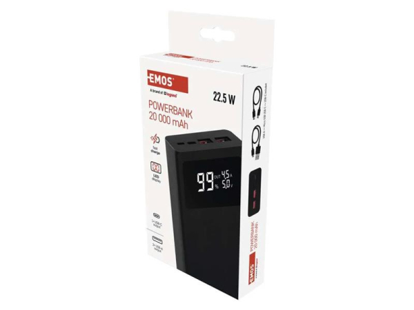 PowerBank 20000mAh EMOS BetaQ 20 Sort