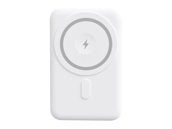 PowerBank YENKEE YPB 501 MagSafe Silic White 5000mAh med trådløs opladning