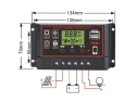 PWM Solcontroller HADEX BL915C 12-24V/30A+USB til forskellige batterier