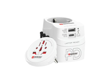 Rejseadapter SOLIGHT PA46PD45 universel til 200 lande med hurtig opladning USB-C 45W