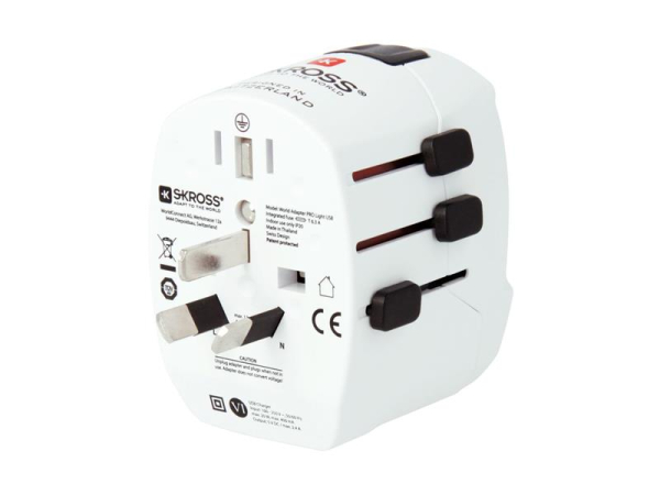 Rejseadapter SOLIGHT PA46PD45 universel til 200 lande med hurtig opladning USB-C 45W