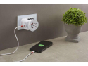 Rejseadapter SOLIGHT PA46PD45 universel til 200 lande med hurtig opladning USB-C 45W