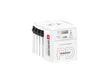 Rejseadapter SOLIGHT PA48PD65 universel til 220 lande med hurtigopladning USB-C og USB-A