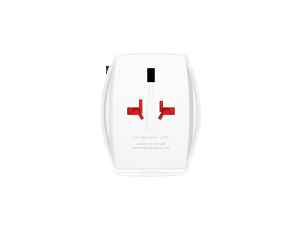 Rejseadapter SOLIGHT PA48PD65 universel til 220 lande med hurtigopladning USB-C og USB-A
