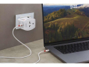 Rejseadapter SOLIGHT PA48PD65 universel til 220 lande med hurtigopladning USB-C og USB-A