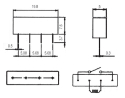 Relæ 5V 0.5A/100VDC 1xA S1A05 Elektromagnetisk med DC Spole COSMO