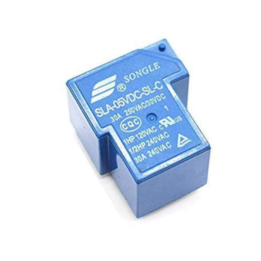 Songle SLA-12VDC-SL-C 12V relæ, 30A/250VAC med omkoblingskontakt