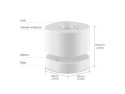 Smart PIR bevægelsessensor ZigBee Tuya fra MOES, Wi-Fi, 10m rækkevidde, 120-150° detektionsvinkel, CR2 3V 850mAh
