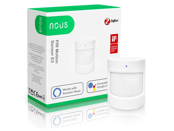 Smart bevægelsesdetektor NOUS E2 ZigBee Tuya, styr lys og scener, batterilevetid 5 år
