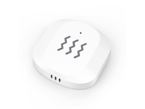 Smart vibrationsdetektor WOOX R7081 ZigBee Tuya, hvid, batteridrevet, IP20