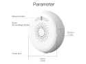Smart Gasdetektor ZigBee Tuya MOES ZSS-M-GL, AC220V, Trådløs Teknologi, Audible og Visuel Alarm
