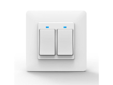 Smart Light Button Switch Dobbelt Væglampe MOES WS-EUY2 WiFi Tuya, AC 110-240V, ≤800W, 10A