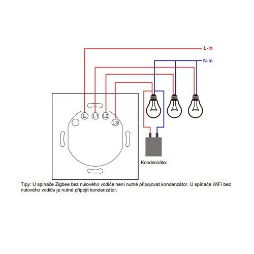 Smart lyskontakt AVATTO LZTS02-EU-B1 ZigBee Tuya Touch