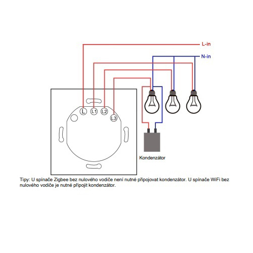 Smart lyskontakt AVATTO LZTS02-EU-B2 med ZigBee og Tuya kompatibilitet, 2 knapper, vandtæt