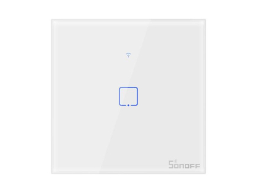 Smart WiFi lyskontakt SONOFF T0EU1C-TX, touchbetjening, hvid