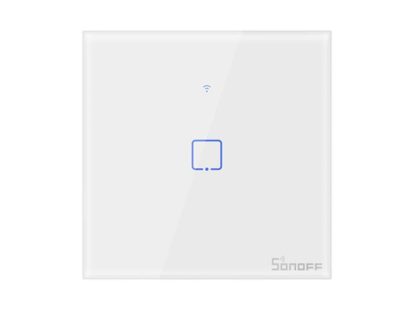 Smart WiFi lyskontakt SONOFF T0EU1C-TX, touchbetjening, hvid
