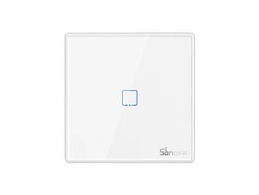 Smart lyskontakt SONOFF T2EU1C-RF med fjernbetjening og appstyring, 1 kanal, 433MHz